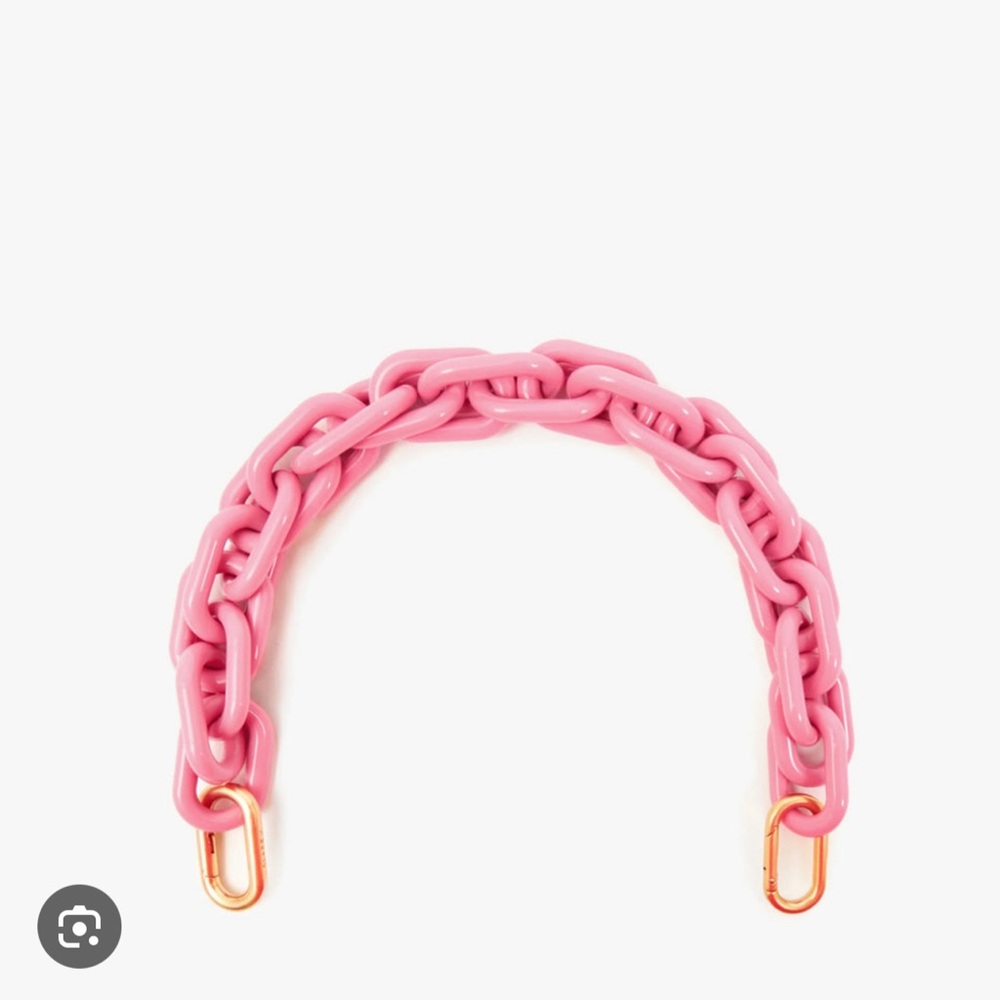 NWT Clare V Pink and Gold Chain Strap